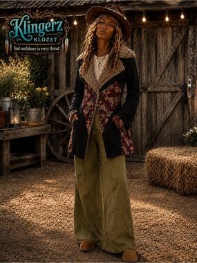 Floral Patchwork bohemian Women's blazer